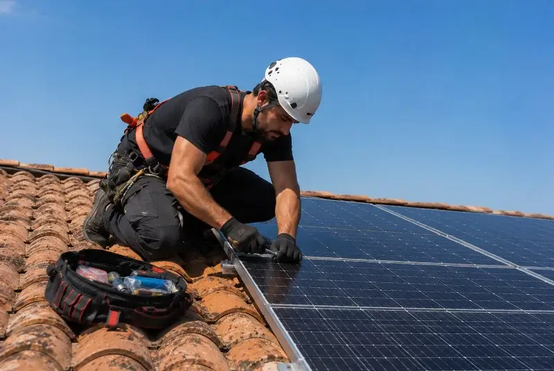 Maintenance et monitoring de panneaux solaires à Saint-Pierre-des-Échaubrognes