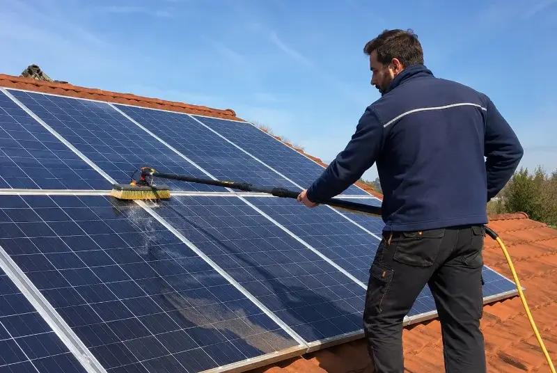 Nettoyage et entretien de panneaux solaires à Saint-Pierre-des-Échaubrognes